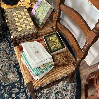 chairs and russian box