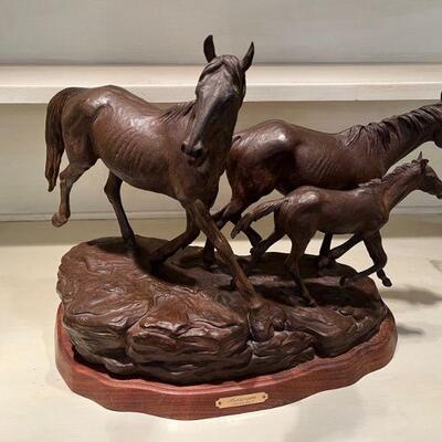 Vintage Mehl Lawson Signed Limited Edition Solid Bronze Sculpture - 