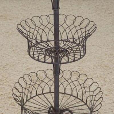 1332	3 TIER IRON WIRE PLANT STAND, 32 3/4 IN HIGH
