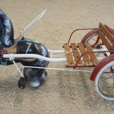 1176	METAL MOBO CHILDS PEDAL HORSE & SURREY, APPROXIMATELY 41 IN X 21 IN HIGH
