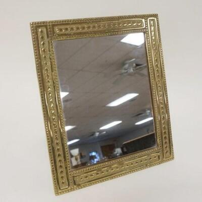 1002	VIRGINIA METALCRAFTERS BRASS MIRROR, APPROXIMATELY 10 IN X 12 IN
