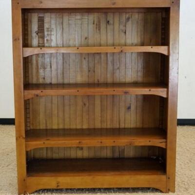 1334	PINE OPEN BOOKCASE, SHELVES CAN BE ADJUSTED, 50 1/2 IN WIDE X 18 1/2 IN DEEP X 60 1/4 IN HIGH
