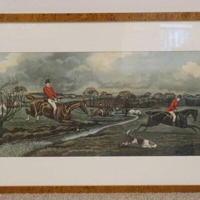 1219	HUNT PRINT BY WALSH, 29 1/4 IN X 18 1/4 IN INCLUDING FRAME
