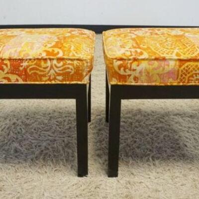 1032	2 UPHOLSTERED MODERN STOOLS, APPROXIMATELY 20 IN X 16 IN X 17 IN HIGH
