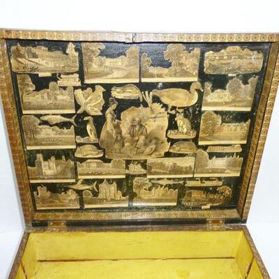 antique decoupage box