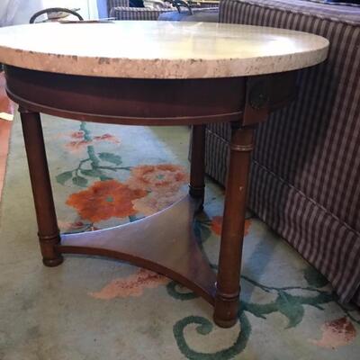 round marble top side table $79