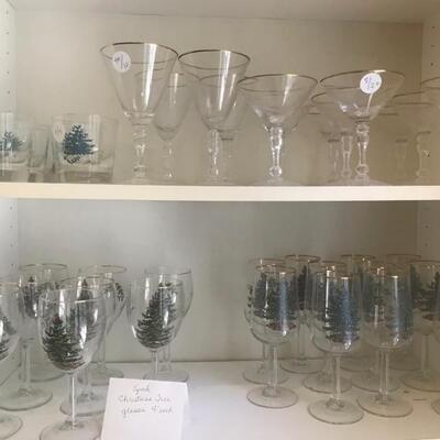 Spode Xmas glasses SOLD