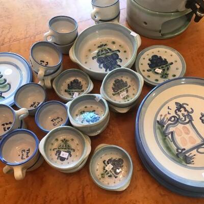 large bowl & 10 small bowls SOLD