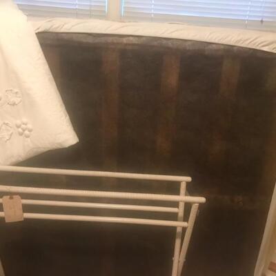 double box spring and mattress  $150
blanket rack $30