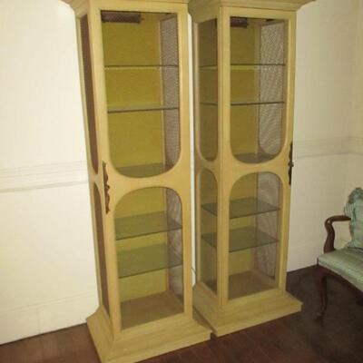 FRENCH LIGHTED DISPLAY CABINETS 