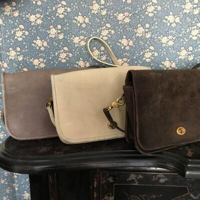 (3) Vintage Coach purses
