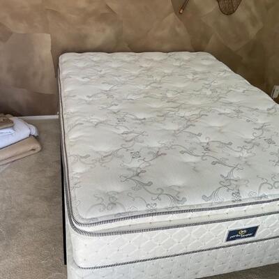 like new queen mattress and frame