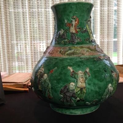 Antique Qianlong Chinese Famille Porcelain Vase