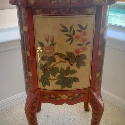 Hand-painted Grandmillennial table