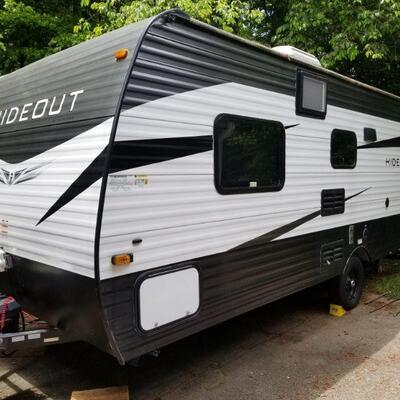 Camper is for presale!  One year old and used a few times.  The stove has never been used.  This Keystone Hideout Camper comes with brand...