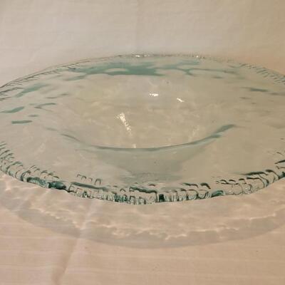 Large 18in Wide Decorative Glass Bubble Bowl