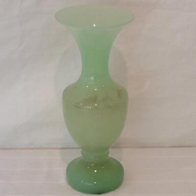 Jadeite Green Glass 8.5in Vase
