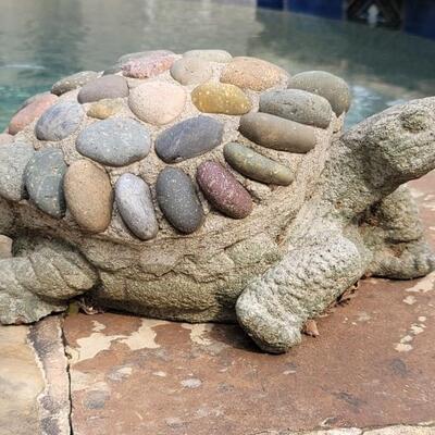 Concrete & Rock Garden Turtle