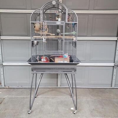 Large Bird Cage on Stand, includes Accessories