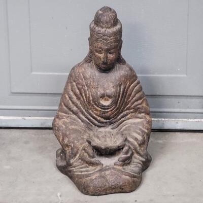 Terra Cotta Sitting/Meditating 15in Buddha Statue