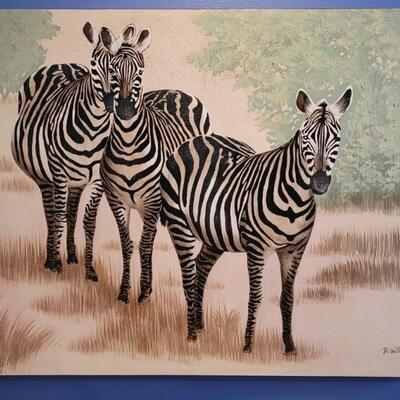 Zebra Canvas Art by D. Sith