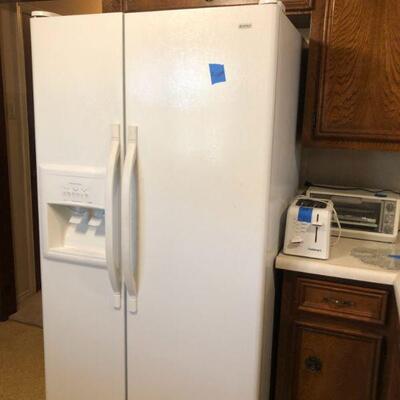 Refrigerator & Lots of Kitchen Items