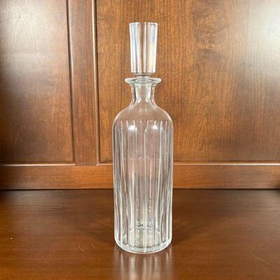 BACCARAT DECANTER | Cut glass decanter with matching stopper, with acid etched marking on the bottom, 