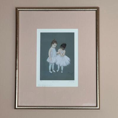 FRAMED BALLERINA PRINT | Print framed behind glass of 