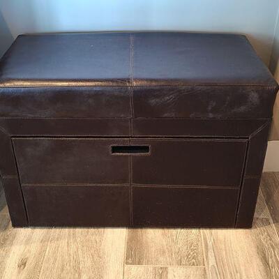 FOR SALE NOW! Leather Desk w/ Matching Filing Cabinet / Trunk  ($149.50 EA.)