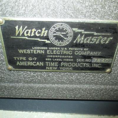 Vintage Electronics Western Electric Watch Master G-7 Machine Timing Repair Too