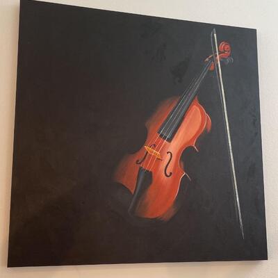 A single Violin Painting 