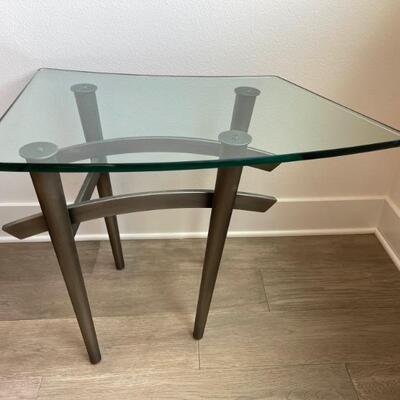 Modern Glass/Metal Side Table