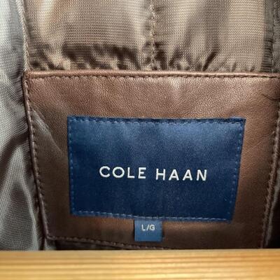 Cole HAAN Leather Coat