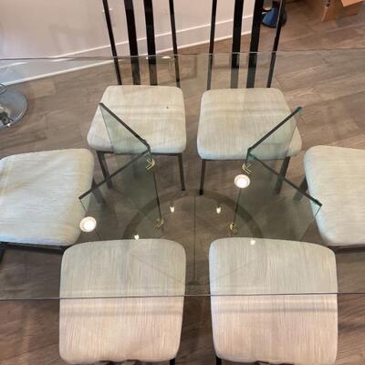 Modern Design Glass Table & 6 Chairs