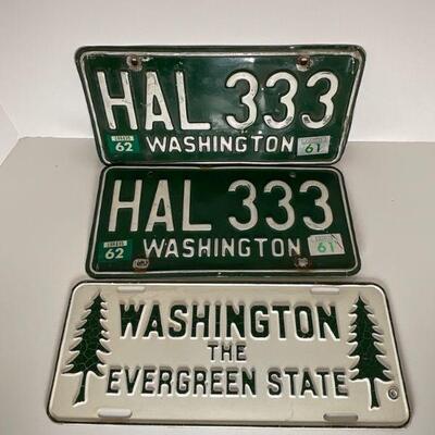 1961 Washington State License Plate