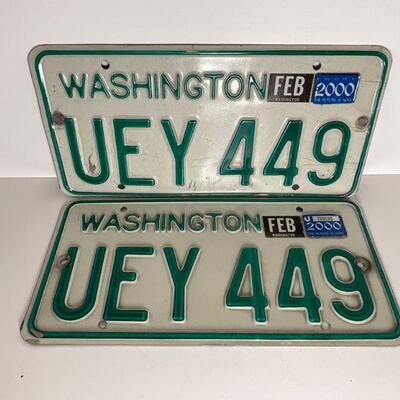 90's Washington State License Plate