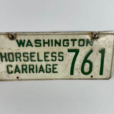 Washington State Horseless Carriage Plate