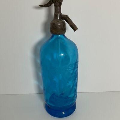 Antique Blue Seltzer Bottle