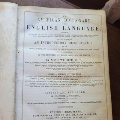 antique websters dictionary