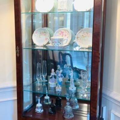 GLASS FRONT CENTURY BRAND DISPLAY CABINET WITH HAND CARVED MOTIFS