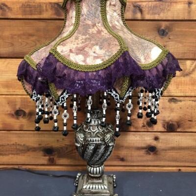 Bougie Victorian Boudoir Lamp w/ Tassle Shade, 1/2