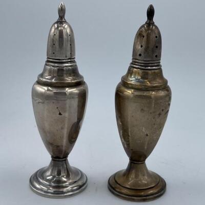 925 Silver Weighted Salt & Pepper Shakers