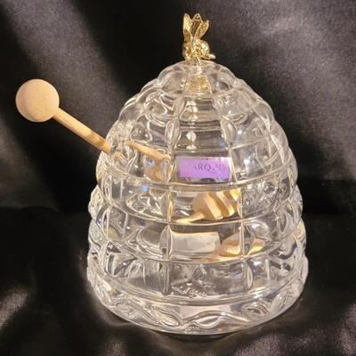 Waterford Marquis Crystal Honey Box, Marked