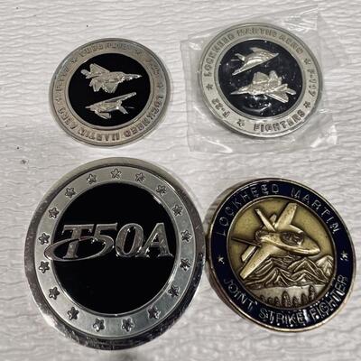 (4) T50A F-22 Medals