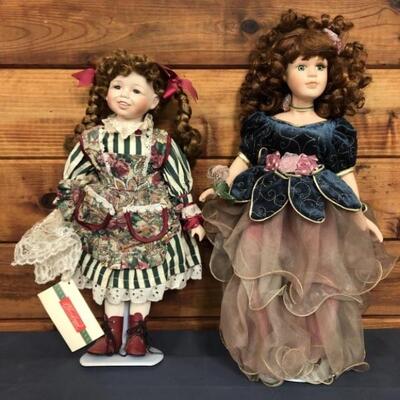 (2) Collectable Porcelain Dolls