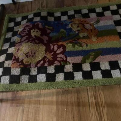 McKenzie Childs 2x3 wool rug; good condition 
$16