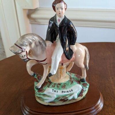 Antique Staffordshire Ware 'The Prince' Statue England 1850's