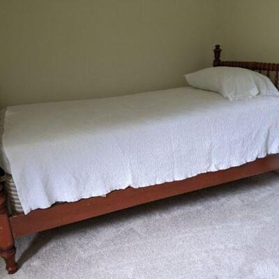 Bed - Jenny Lind, style, maple finish, twin size
