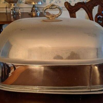 Fabulous vintage meat dome and tray