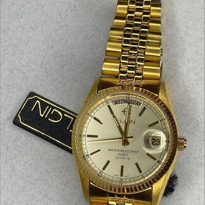 https://www.ebay.com/itm/115399270523	NC628 ELGIN GOLD WATCH WITH DATE, DAY ANS TAG 		Auction	begins 05/27/2022 after 6 PM
